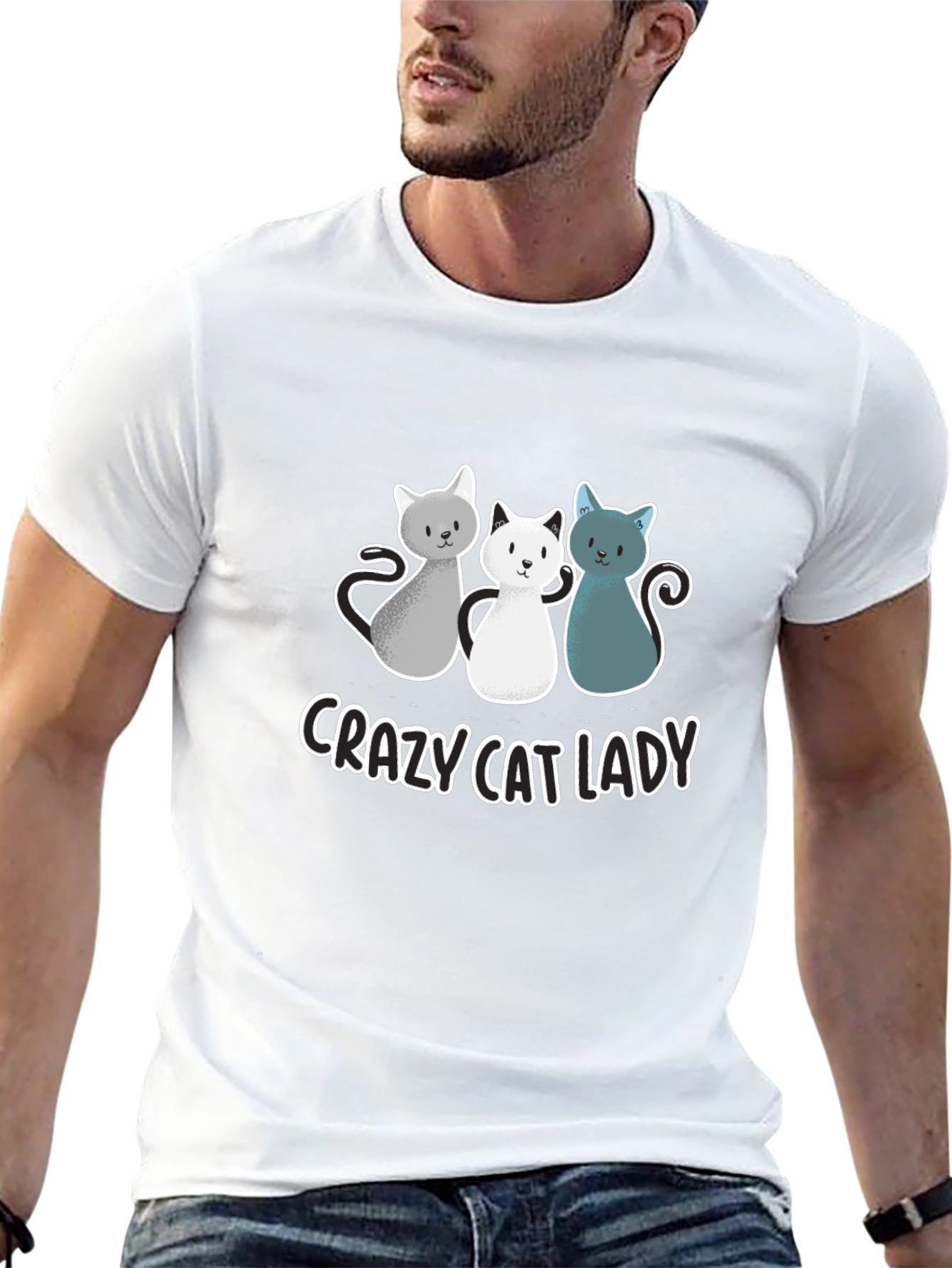 Crazy Cat Lady T-Shirt - Cute Cartoon Cats!