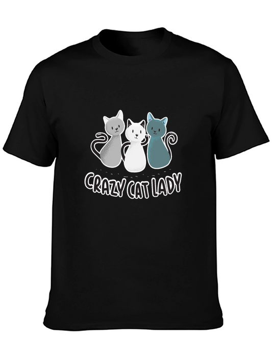 Crazy Cat Lady T-Shirt - Cute Cartoon Cats!