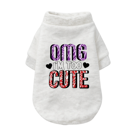 OMG I¡¯m Too Cute Zebra Print White Pet Fashion Sweater