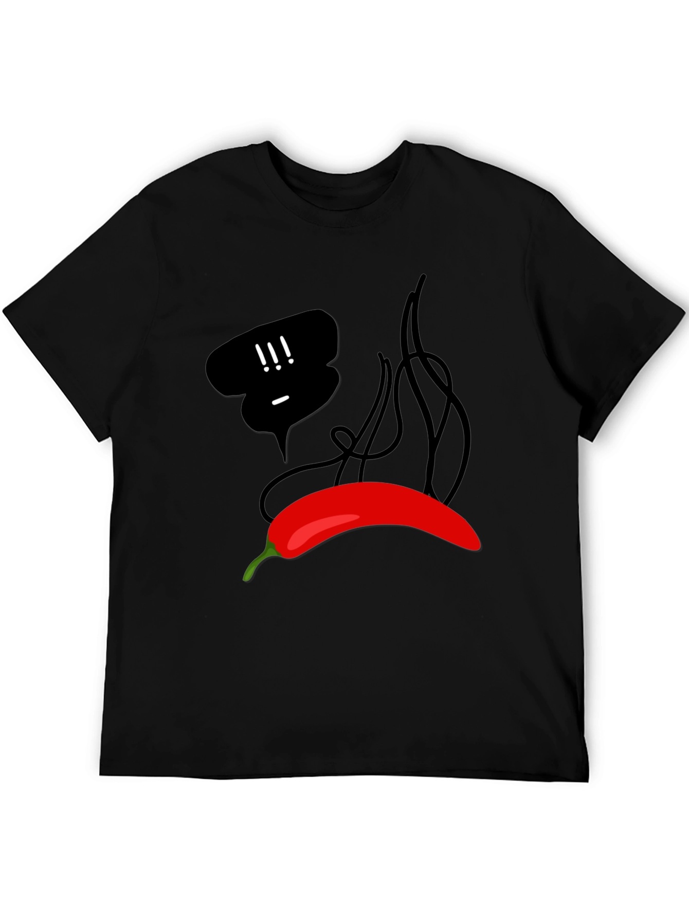Spicy Pepper Graphic Tee - Black Unisex T-Shirt