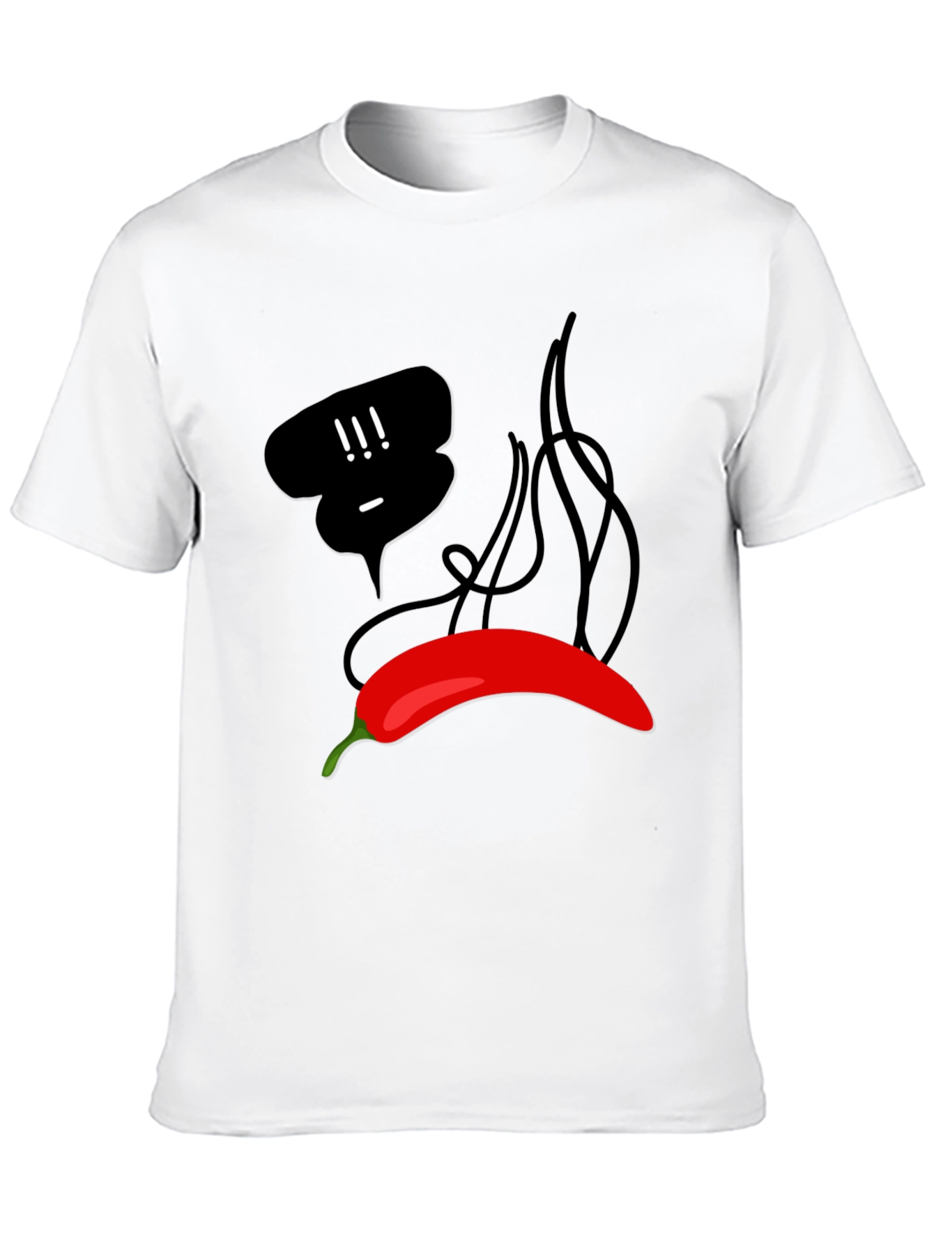 Spicy Pepper Graphic Tee - Black Unisex T-Shirt