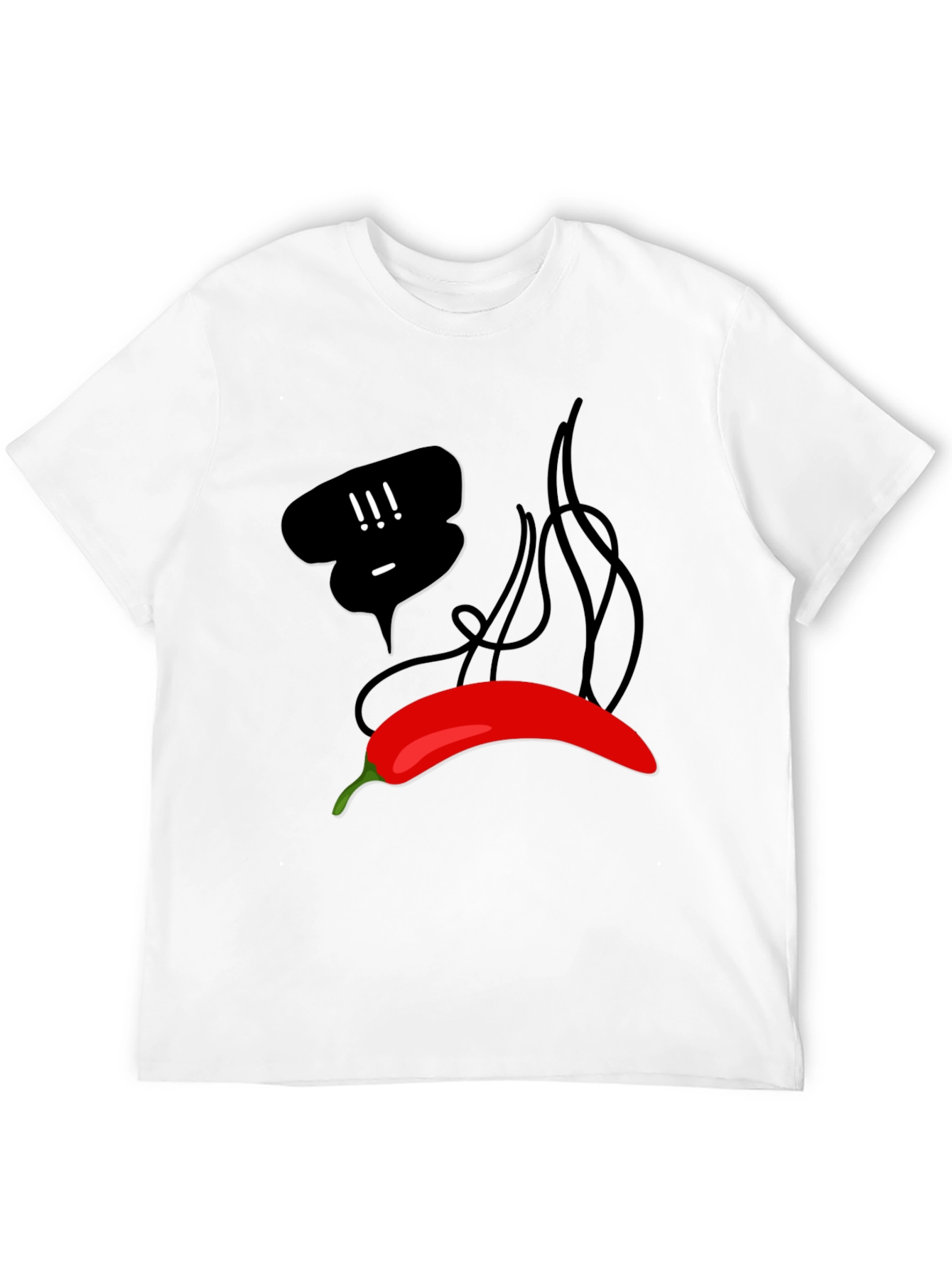 Spicy Pepper Graphic Tee - Black Unisex T-Shirt