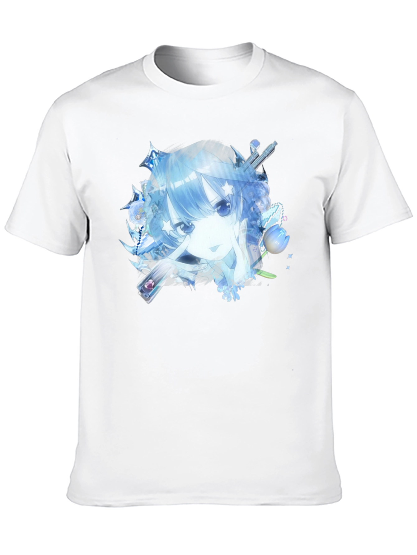 Anime Girl Black T-Shirt
