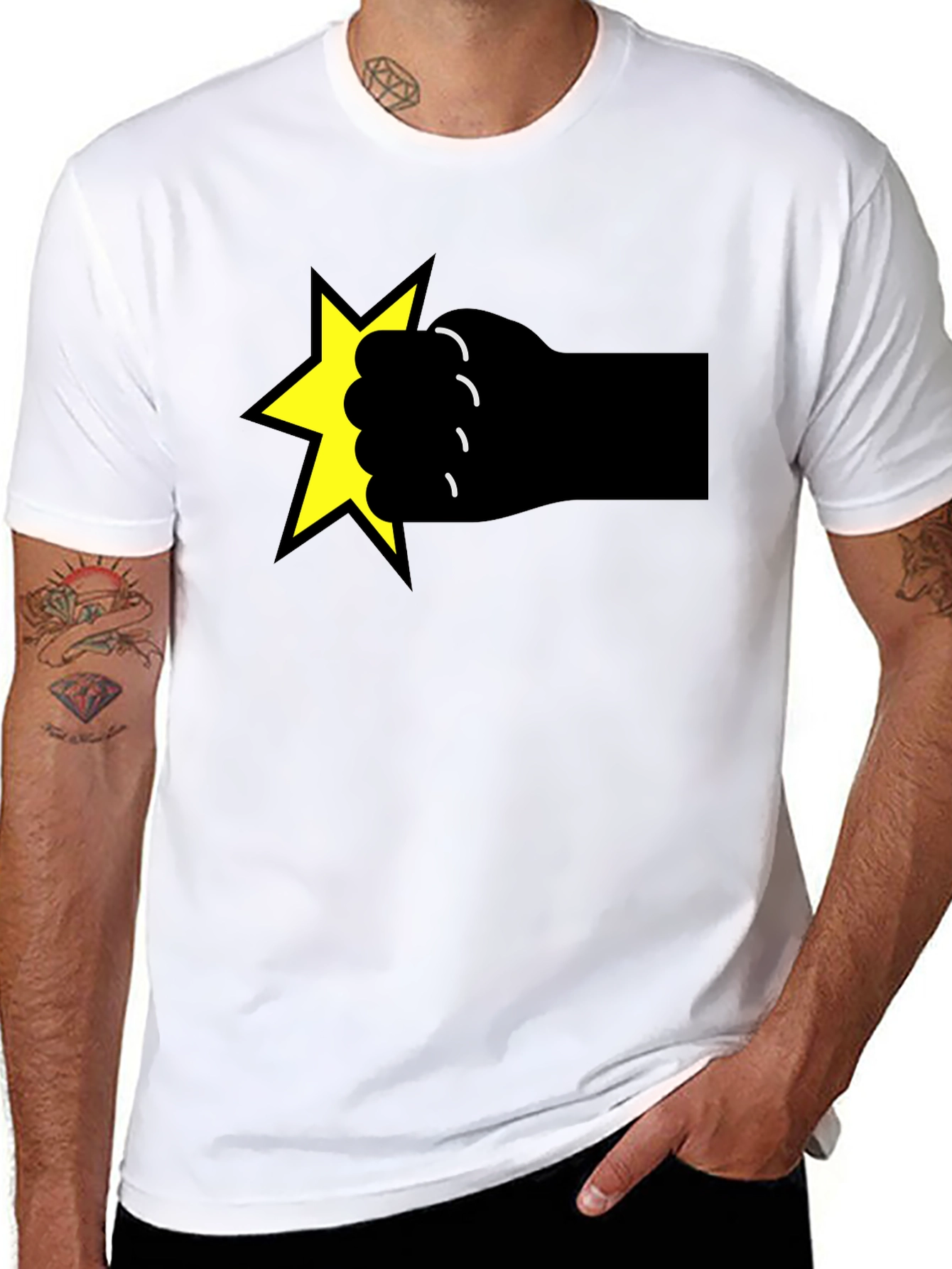 Boom! Graphic T-Shirt - Black Crew Neck