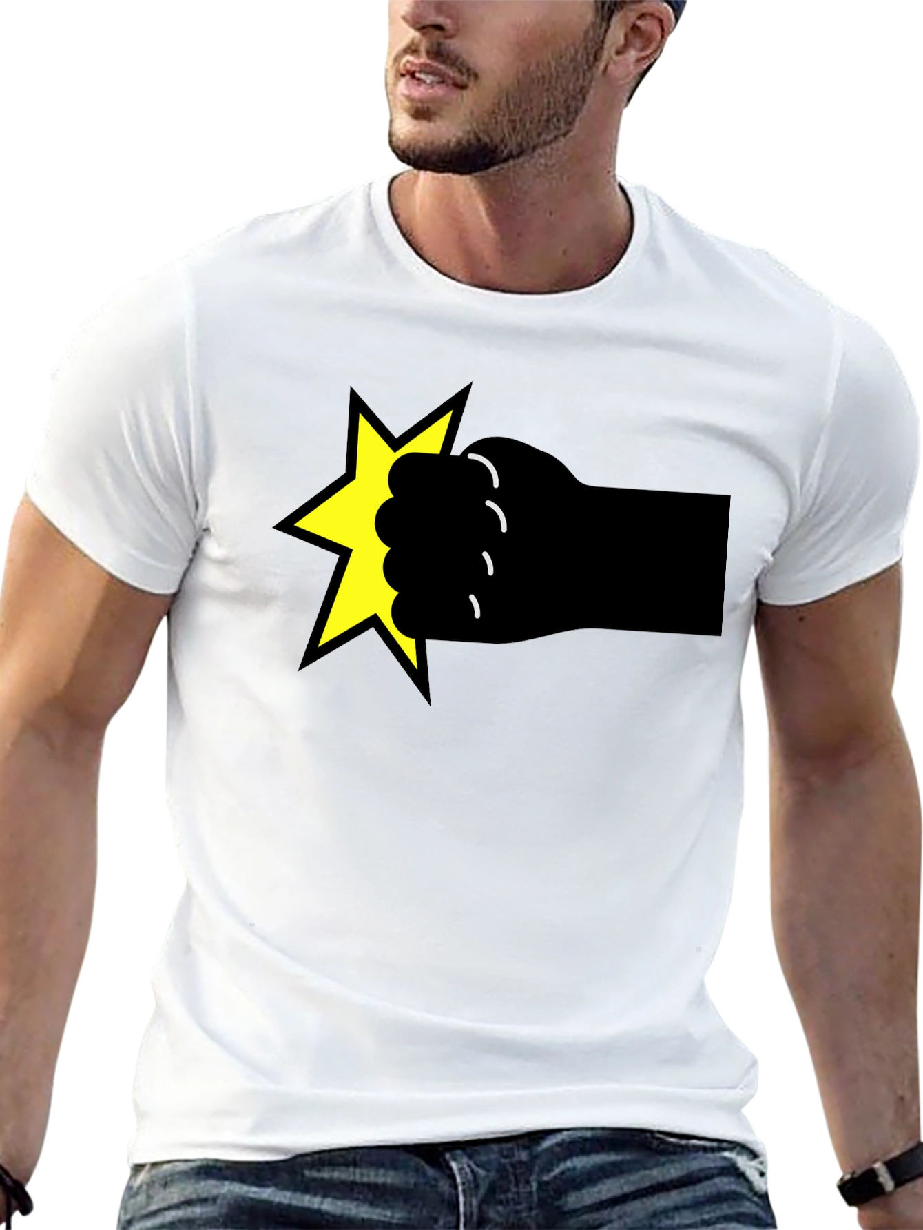 Boom! Graphic T-Shirt - Black Crew Neck