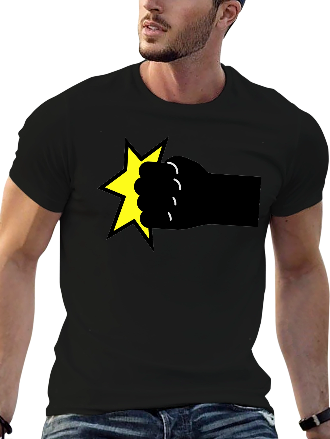Boom! Graphic T-Shirt - Black Crew Neck