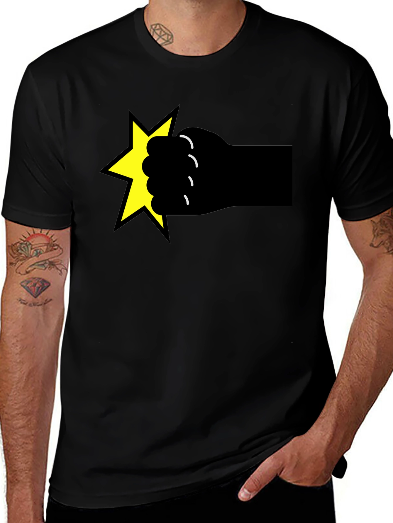 Boom! Graphic T-Shirt - Black Crew Neck