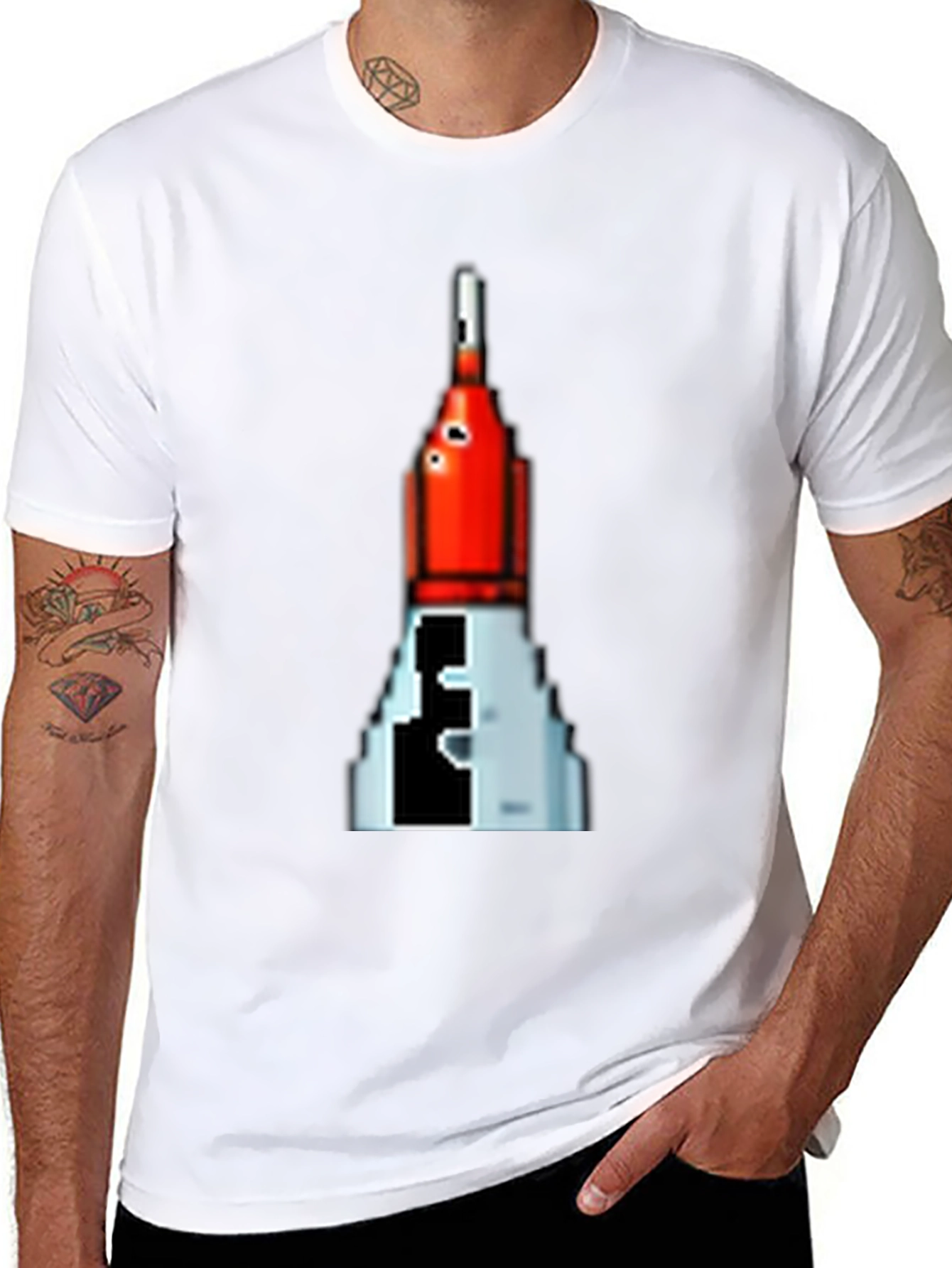 Retro Pixel Rocket T-Shirt