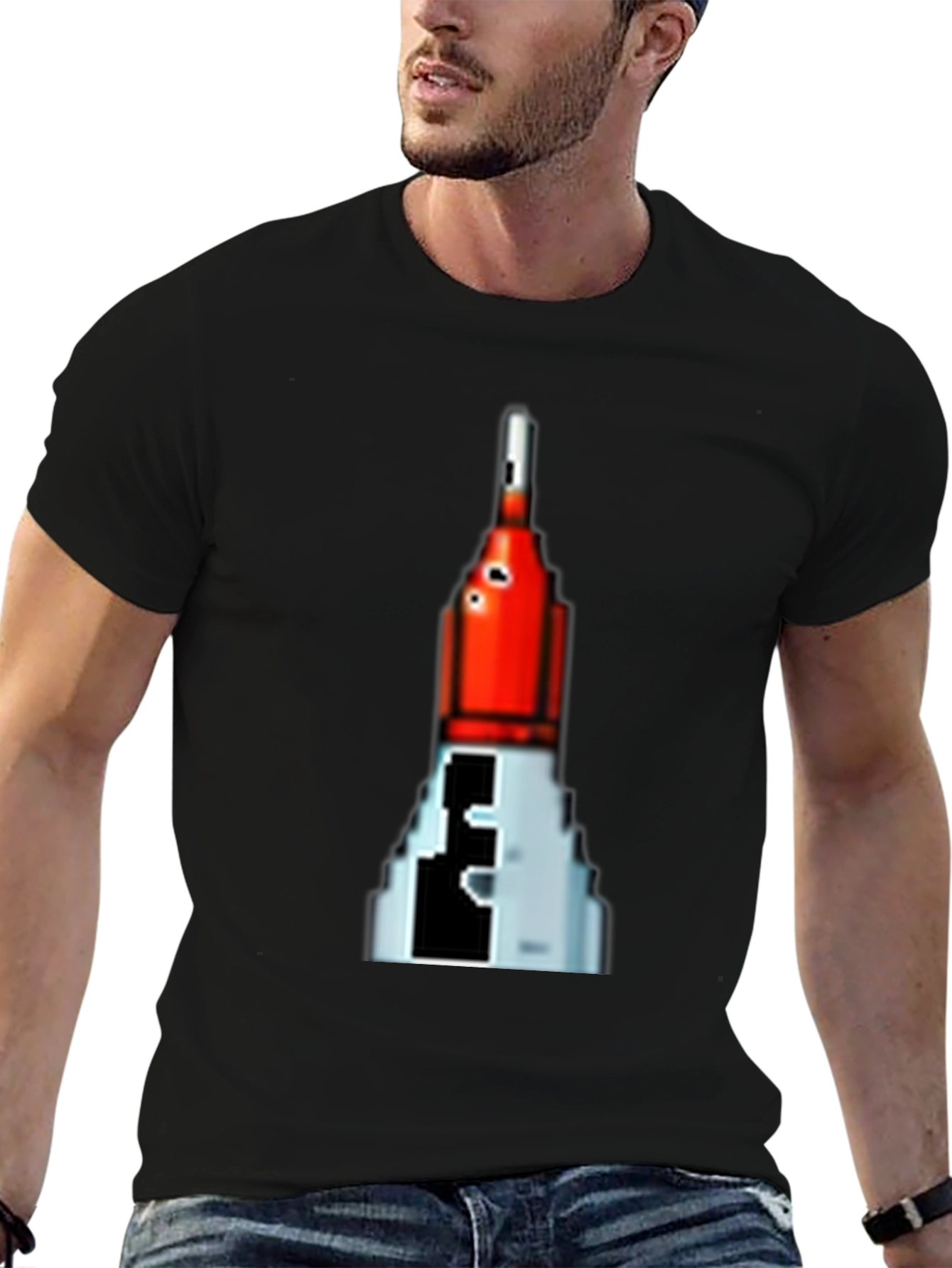 Retro Pixel Rocket T-Shirt