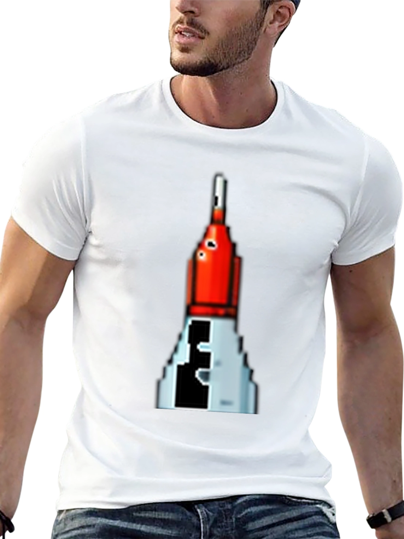 Retro Pixel Rocket T-Shirt