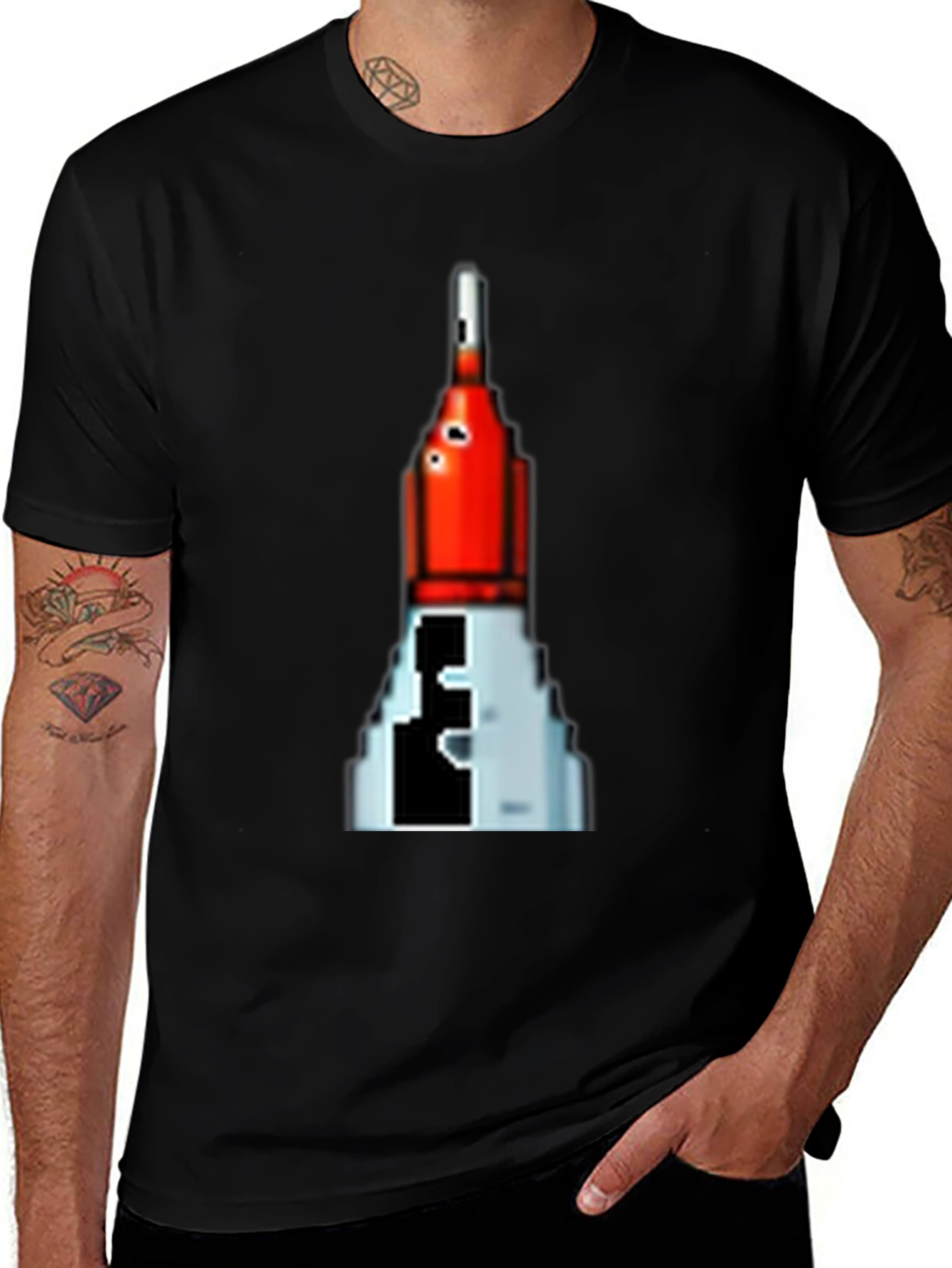 Retro Pixel Rocket T-Shirt