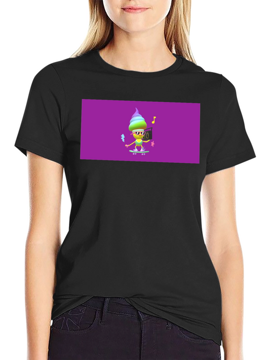 Cool Ice Cream Skateboarder Graphic Tee