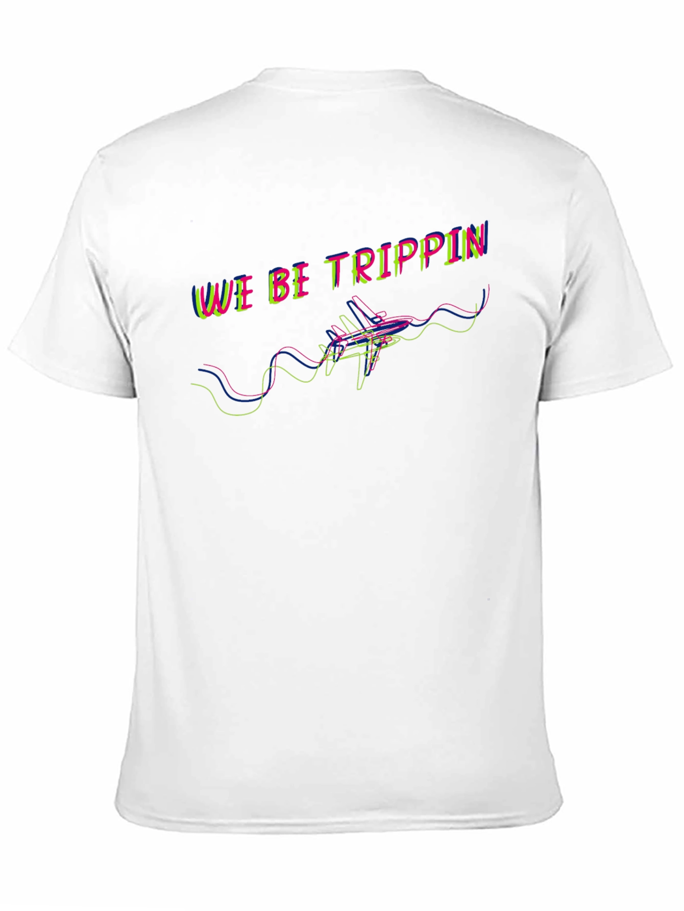 We Be Trippin Graphic Tee - Black Cotton T-Shirt