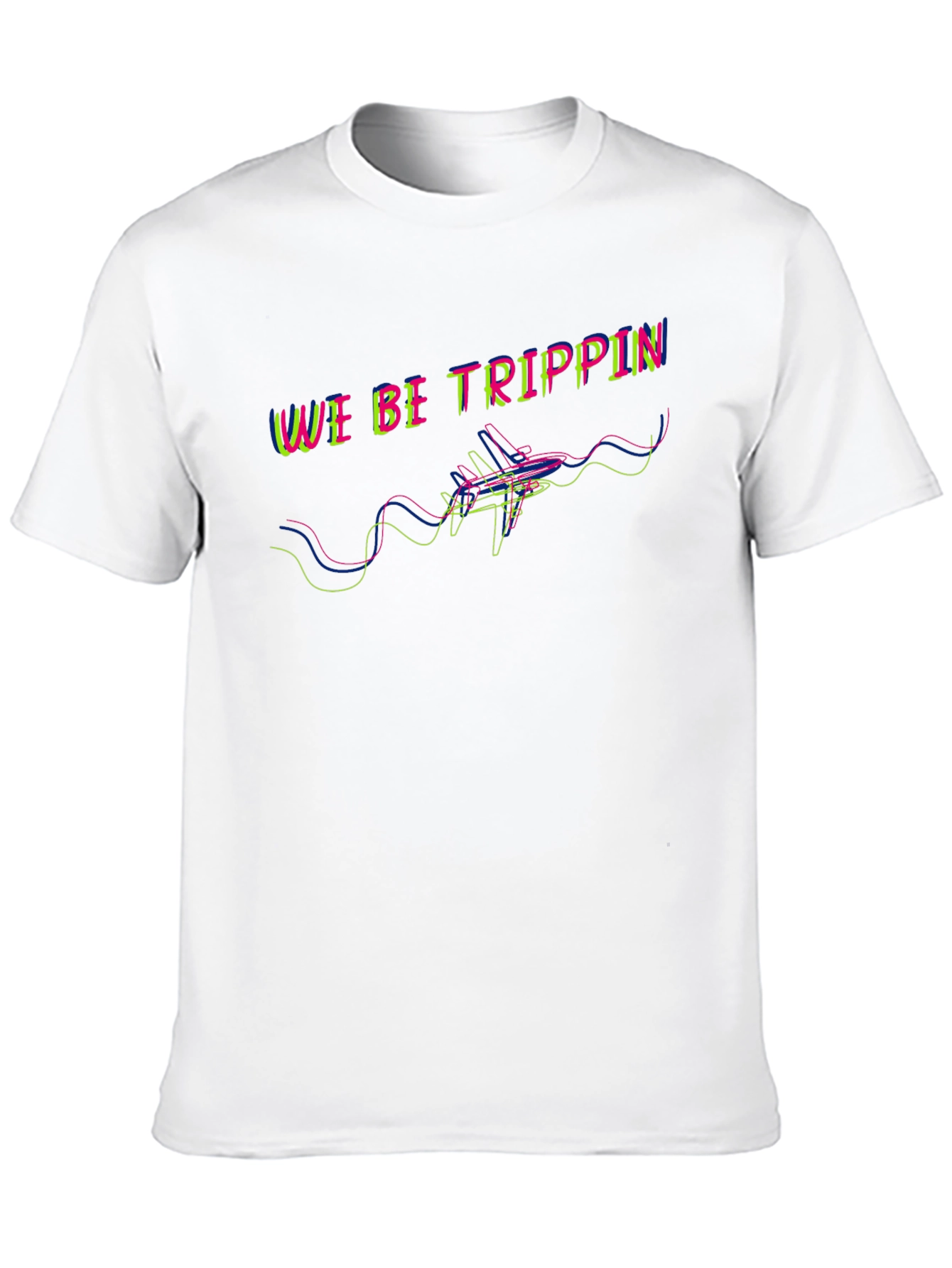 We Be Trippin Graphic Tee - Black Cotton T-Shirt