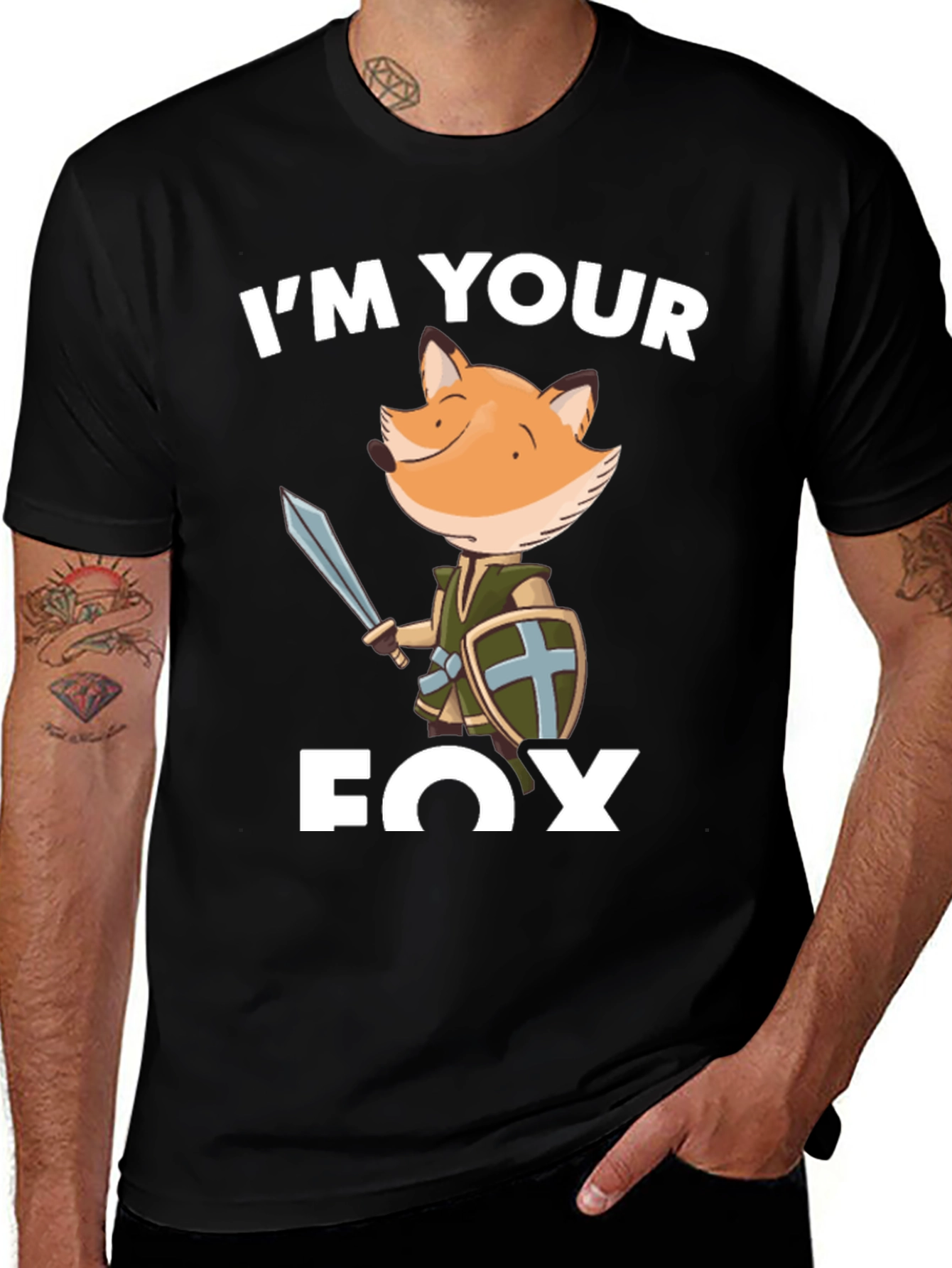 Im Your Fox T-Shirt - Black Cotton Tee