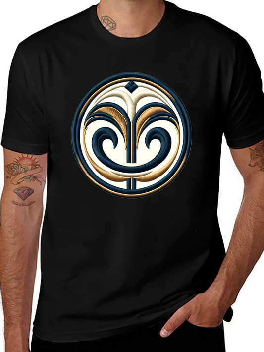 Embroidered Emblem Black T-Shirt
