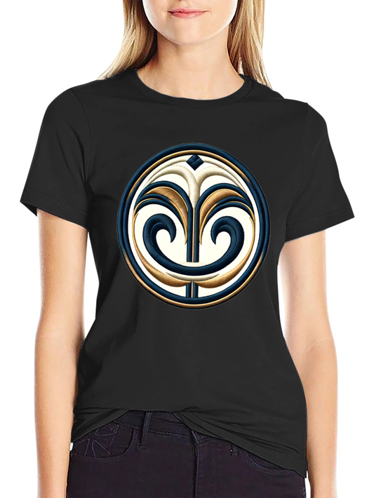 Embroidered Emblem Black T-Shirt