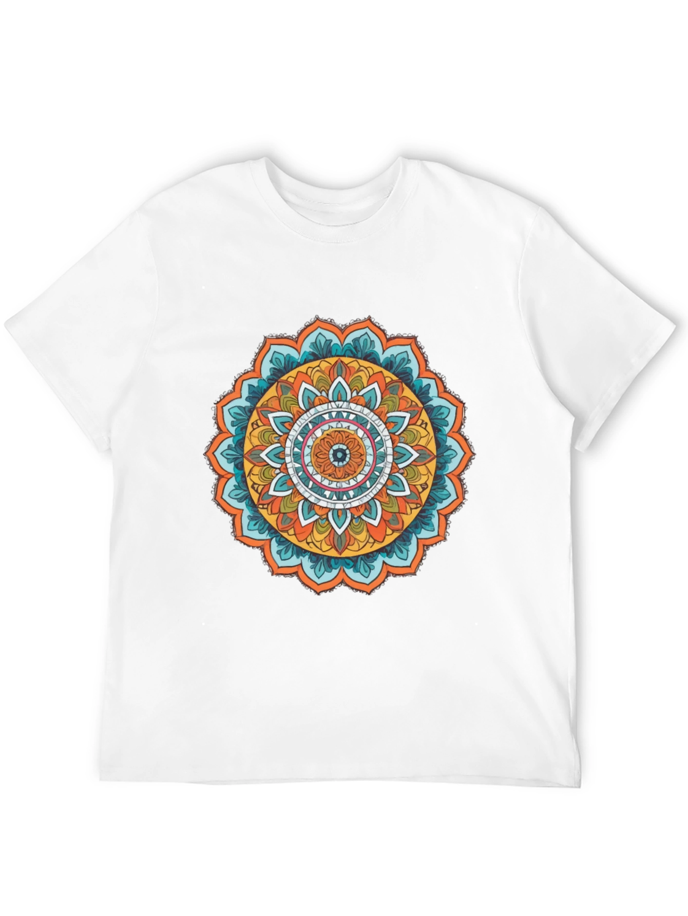 Mandala Print Black Tee