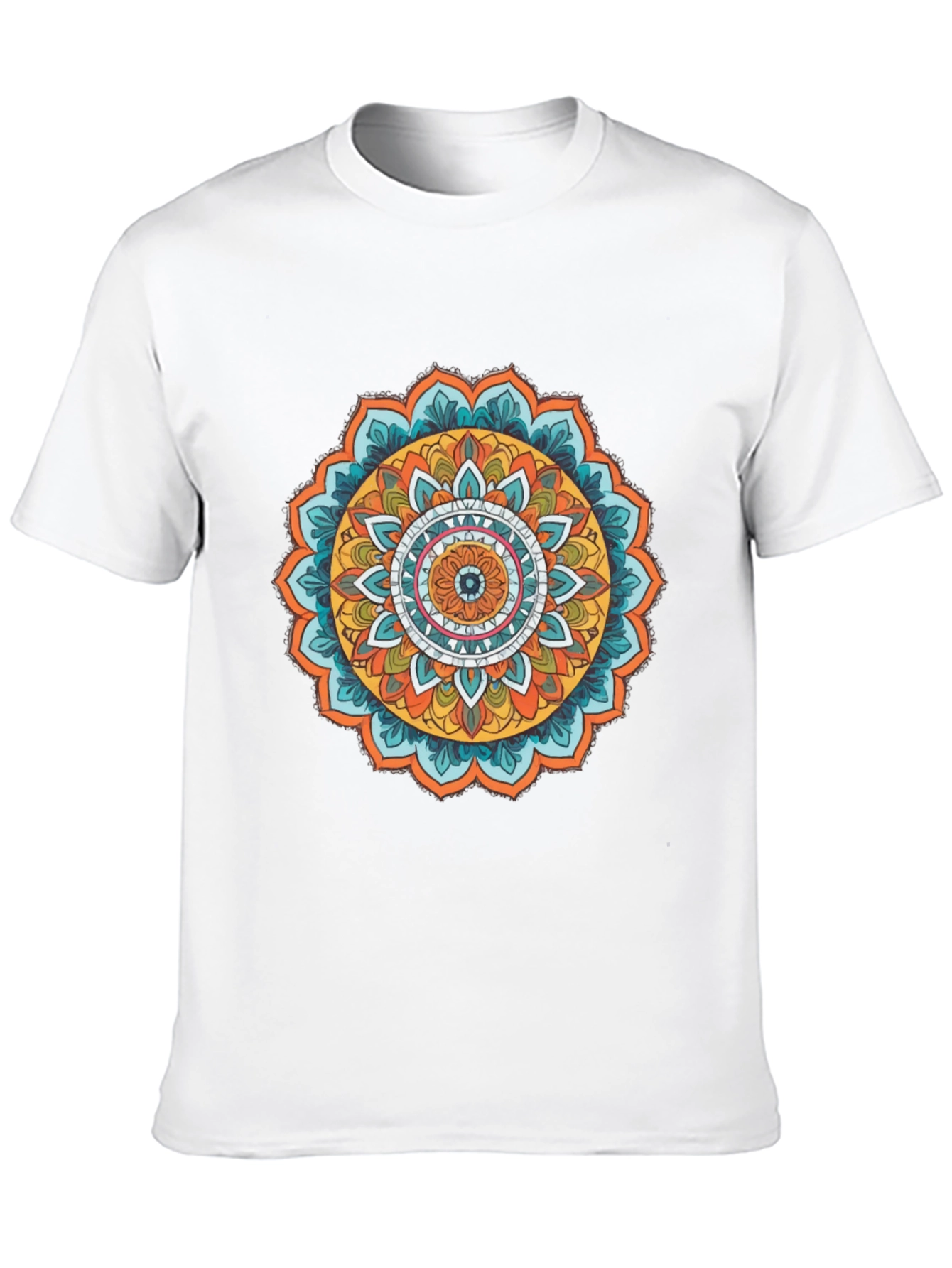 Mandala Print Black Tee