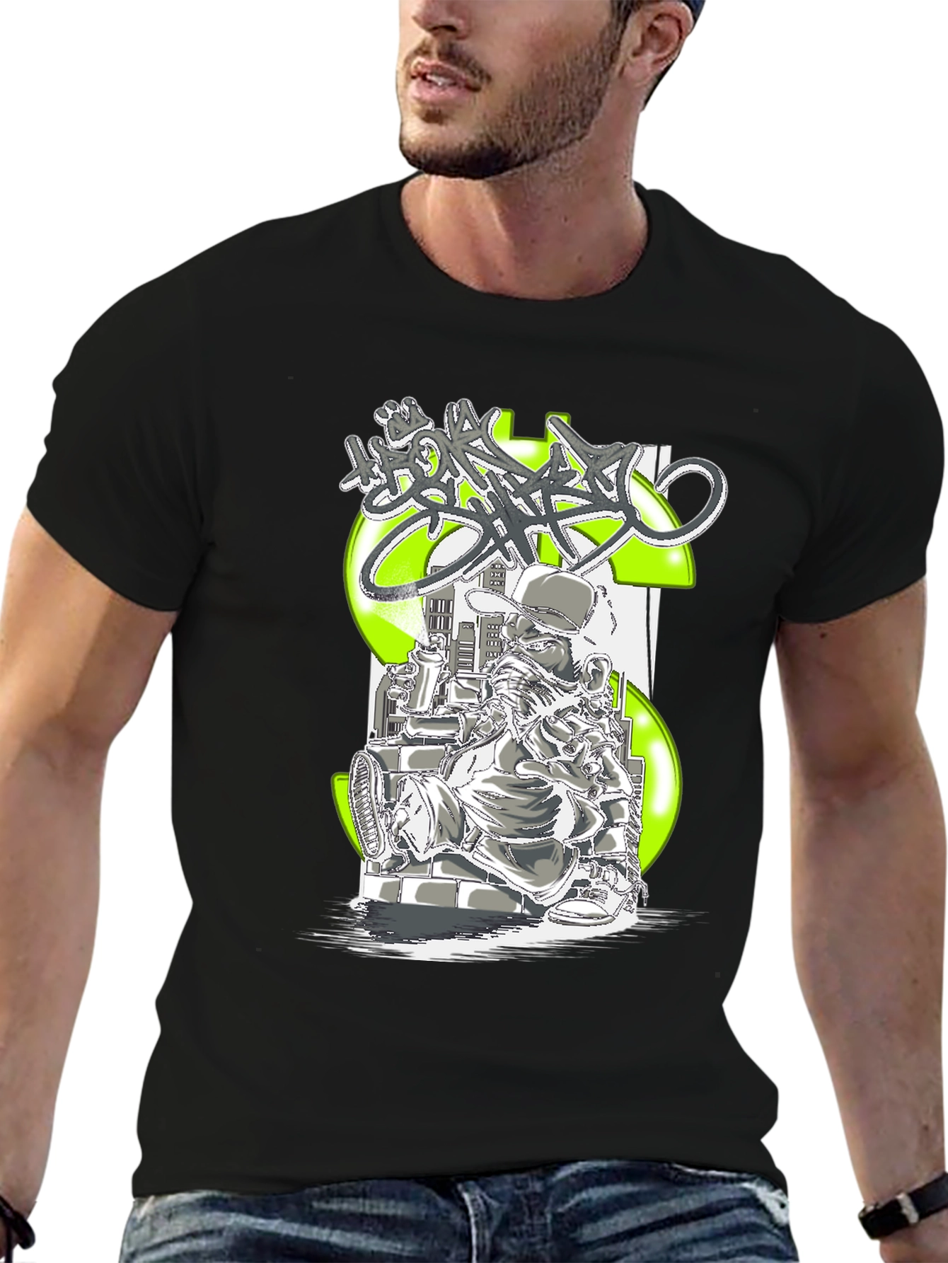 Graffiti Artist Black T-Shirt