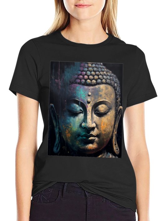 Buddha Art Graphic Black T-Shirt