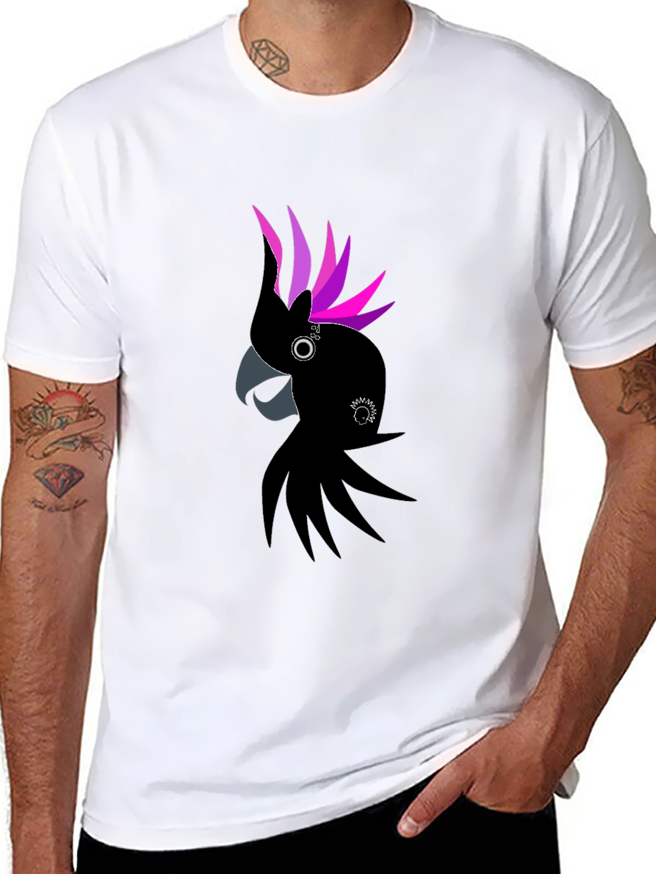 Black Cockatoo T-Shirt - Unique Graphic Tee
