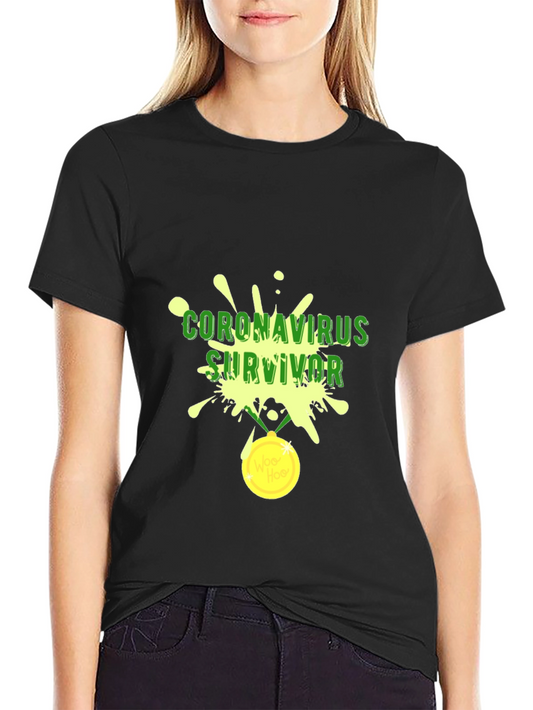 Coronavirus Survivor Black Tee