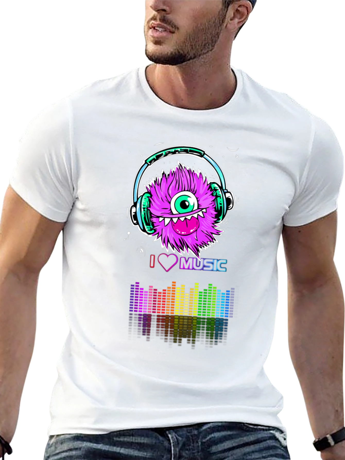 Monster Music Lover Graphic T-Shirt