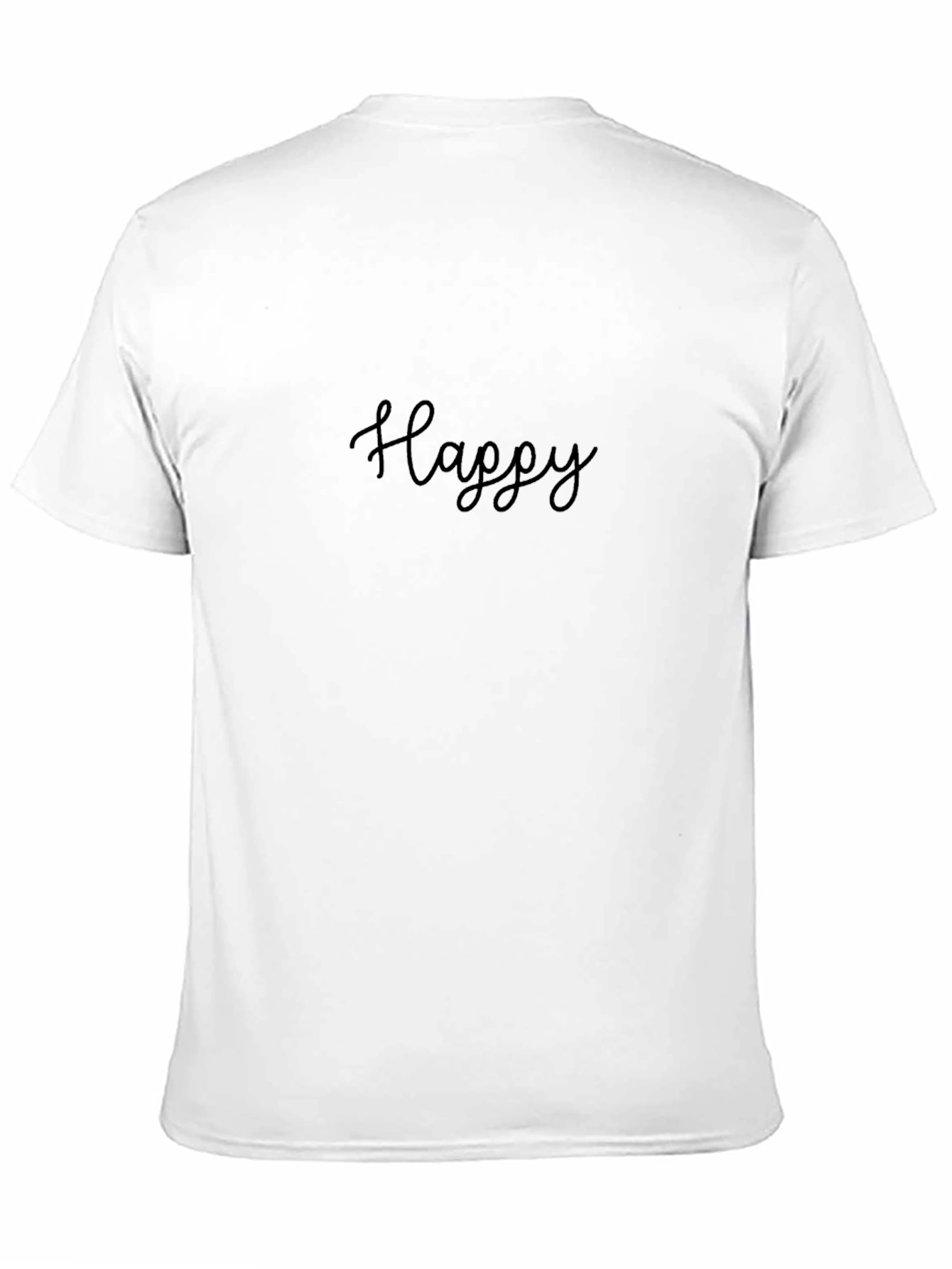 Happy Black T-Shirt - Casual & Comfortable