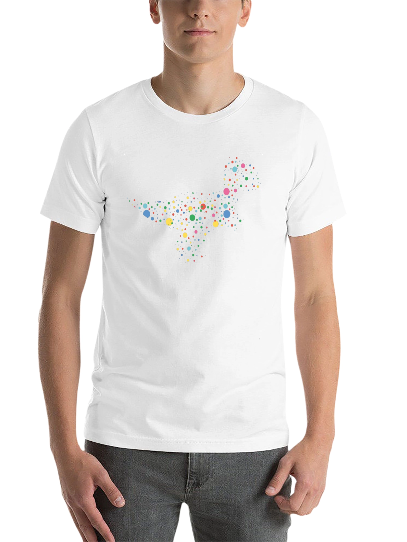 Dotted Dinosaur Black T-Shirt
