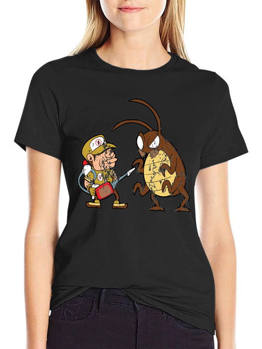 Exterminator vs Cockroach Graphic T-Shirt