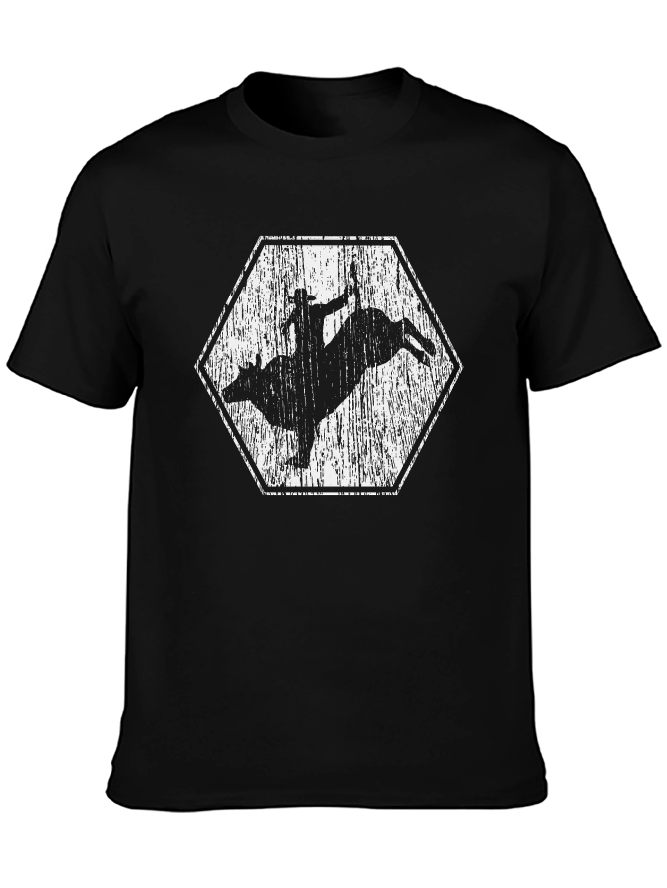 Bull Rider Graphic Tee - Black