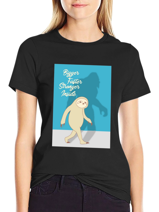 Bigger Faster Stronger Inside Sloth Black T-Shirt