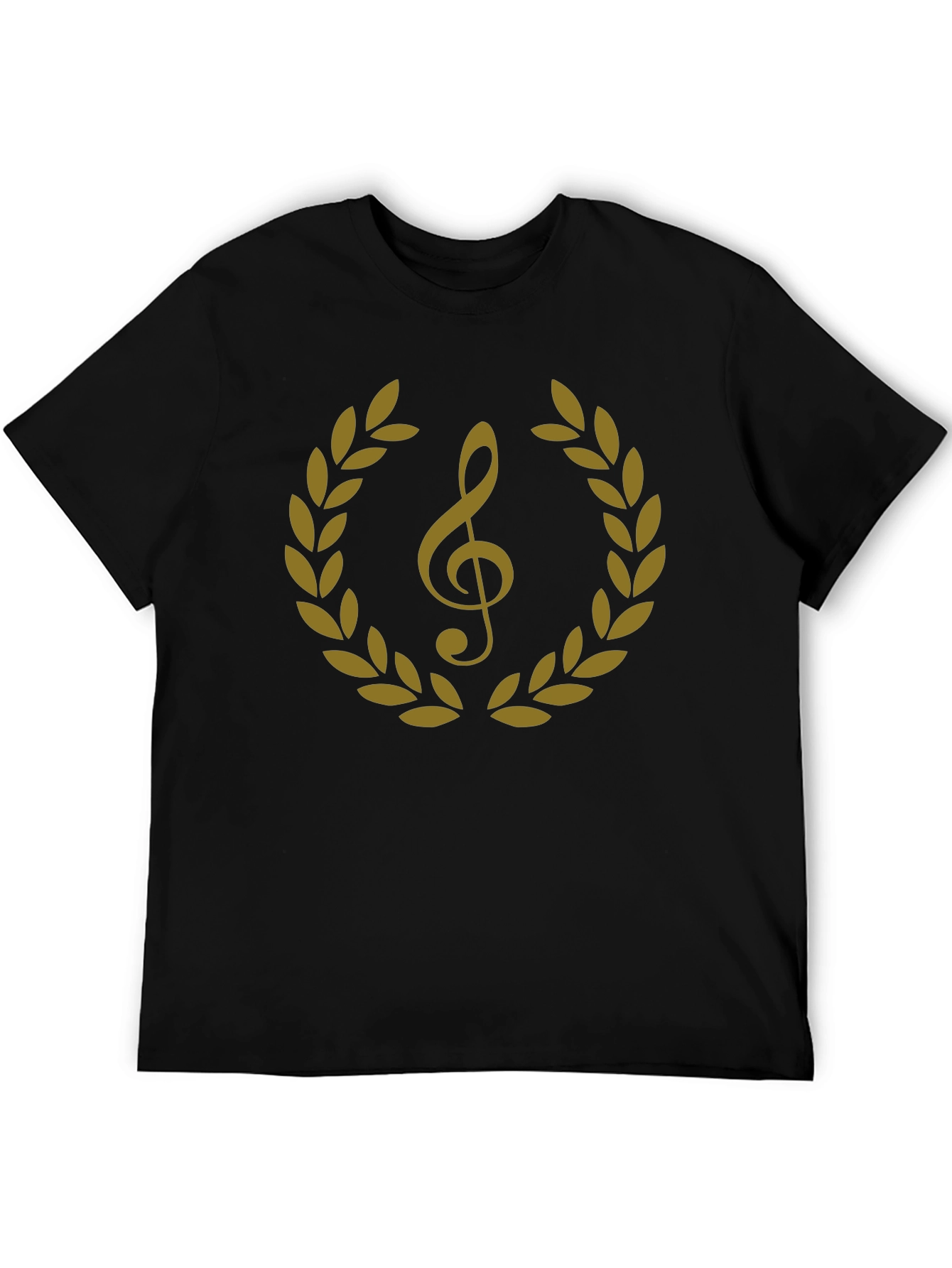 Musical Treble Clef Laurel Wreath Graphic Tee