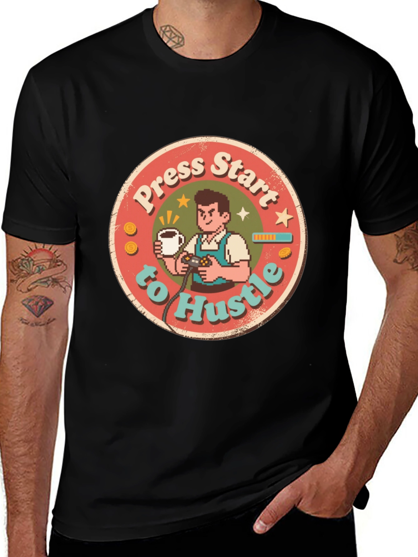 Press Start to Hustle Graphic Tee