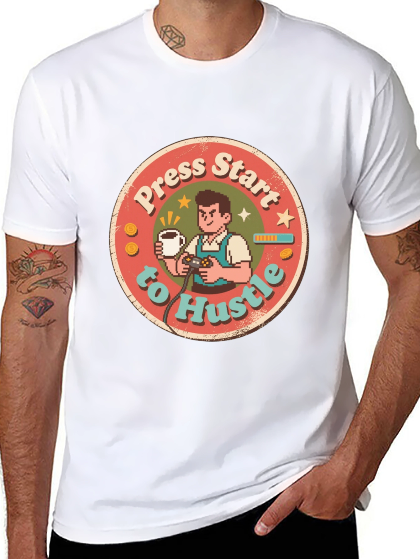 Press Start to Hustle Graphic Tee