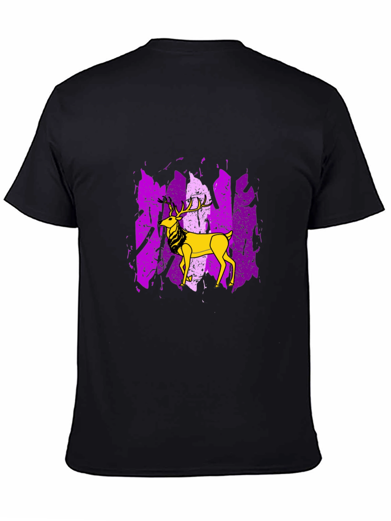 Deer Graphic Tee - Mens Black T-Shirt