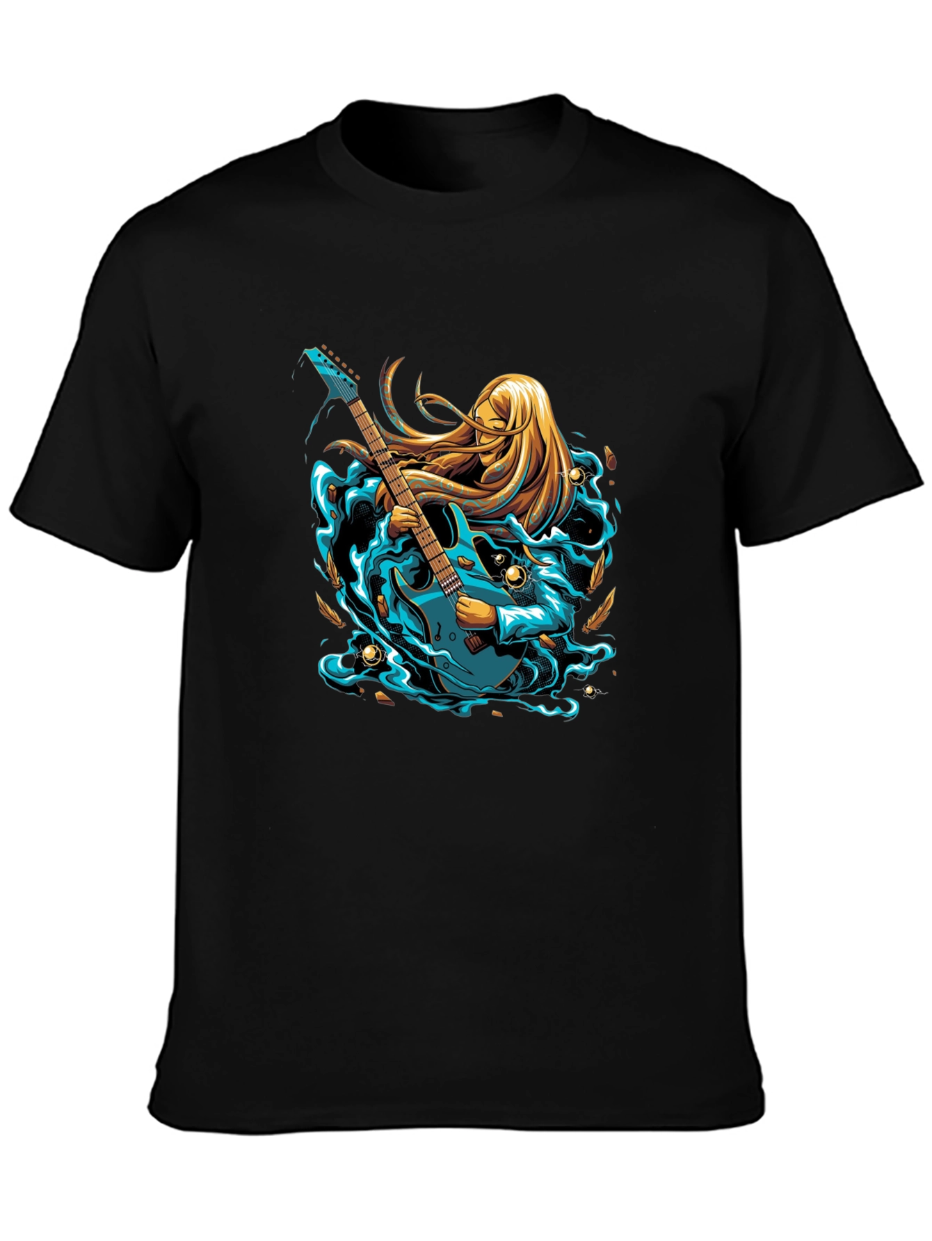 Guitar Goddess Graphic Tee - Stylish Musician T-Shirt