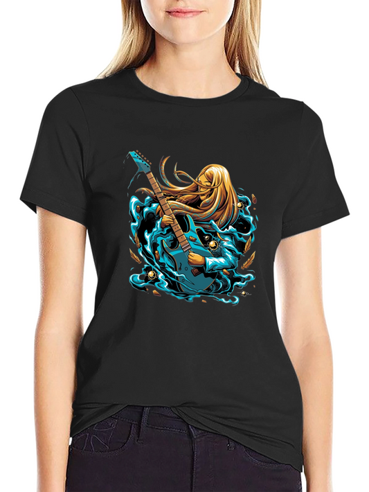 Guitar Goddess Graphic Tee - Stylish Musician T-Shirt