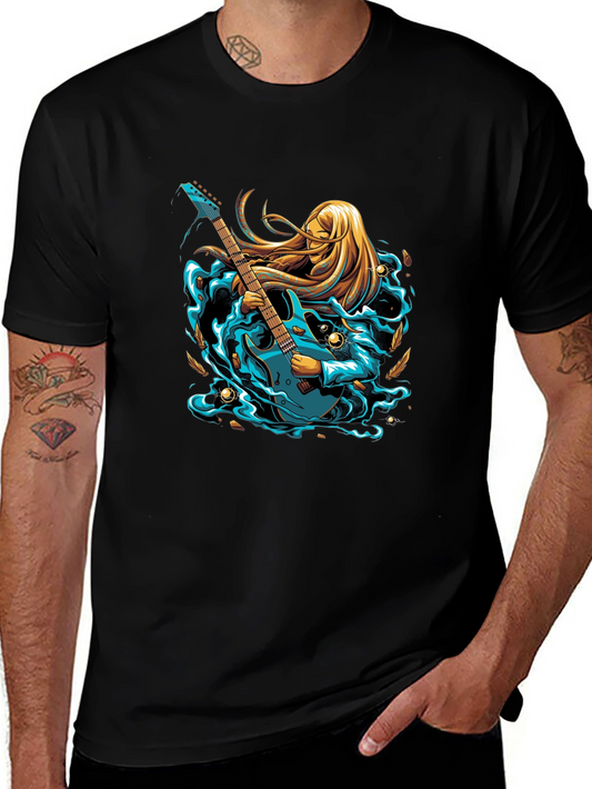 Guitar Goddess Graphic Tee - Stylish Musician T-Shirt