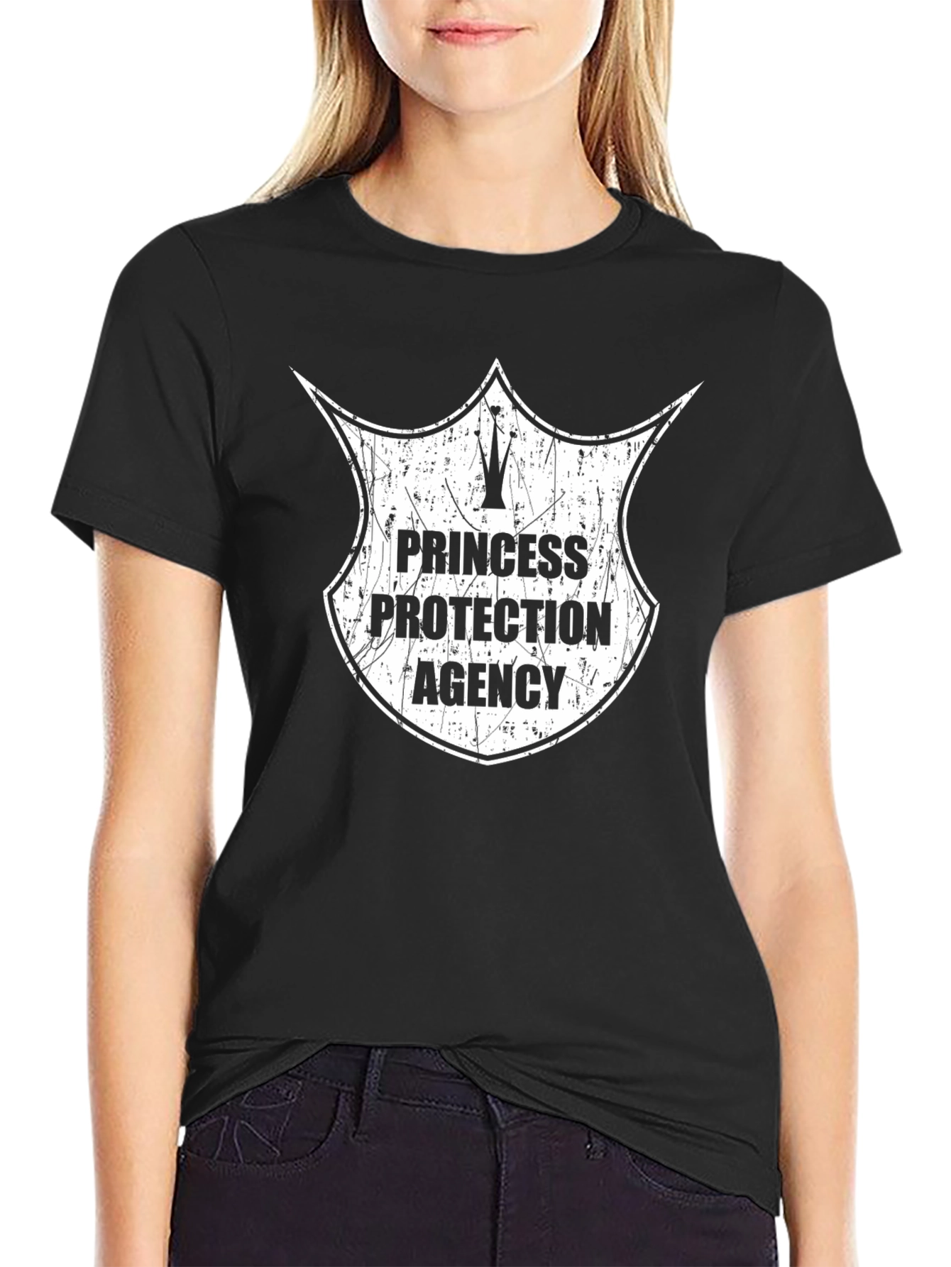 Princess Protection Agency Black Graphic Tee