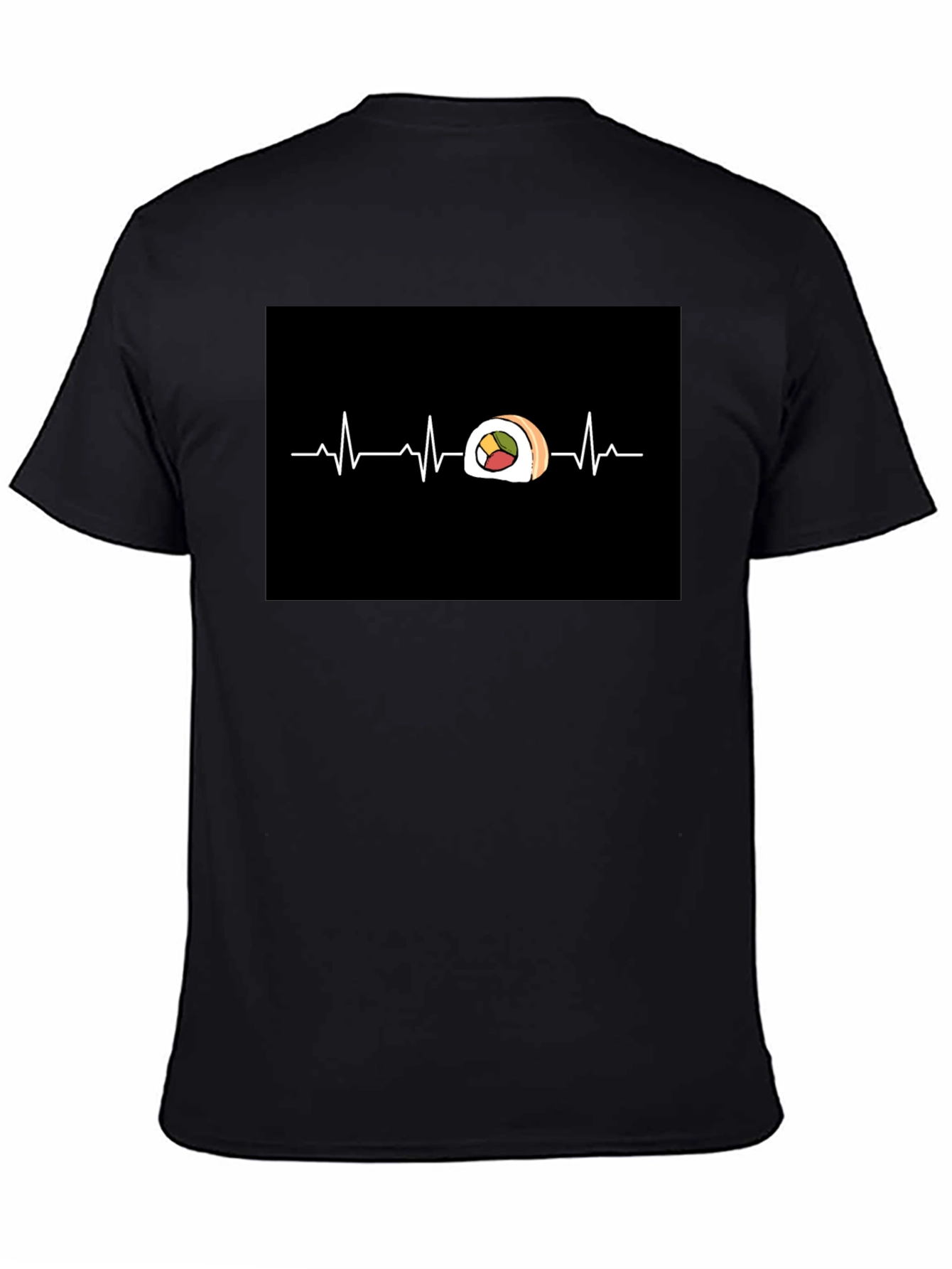 Sushi Heartbeat Graphic Tee - Cool Foodie T-Shirt