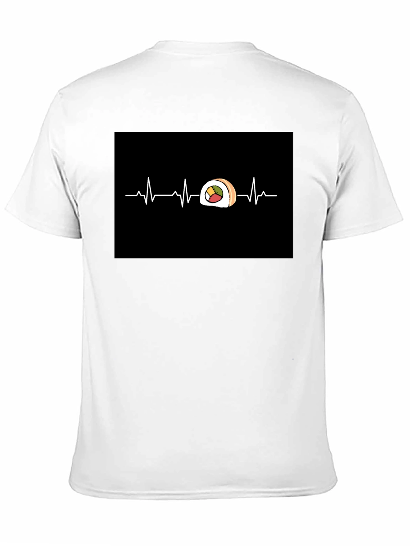 Sushi Heartbeat Graphic Tee - Cool Foodie T-Shirt