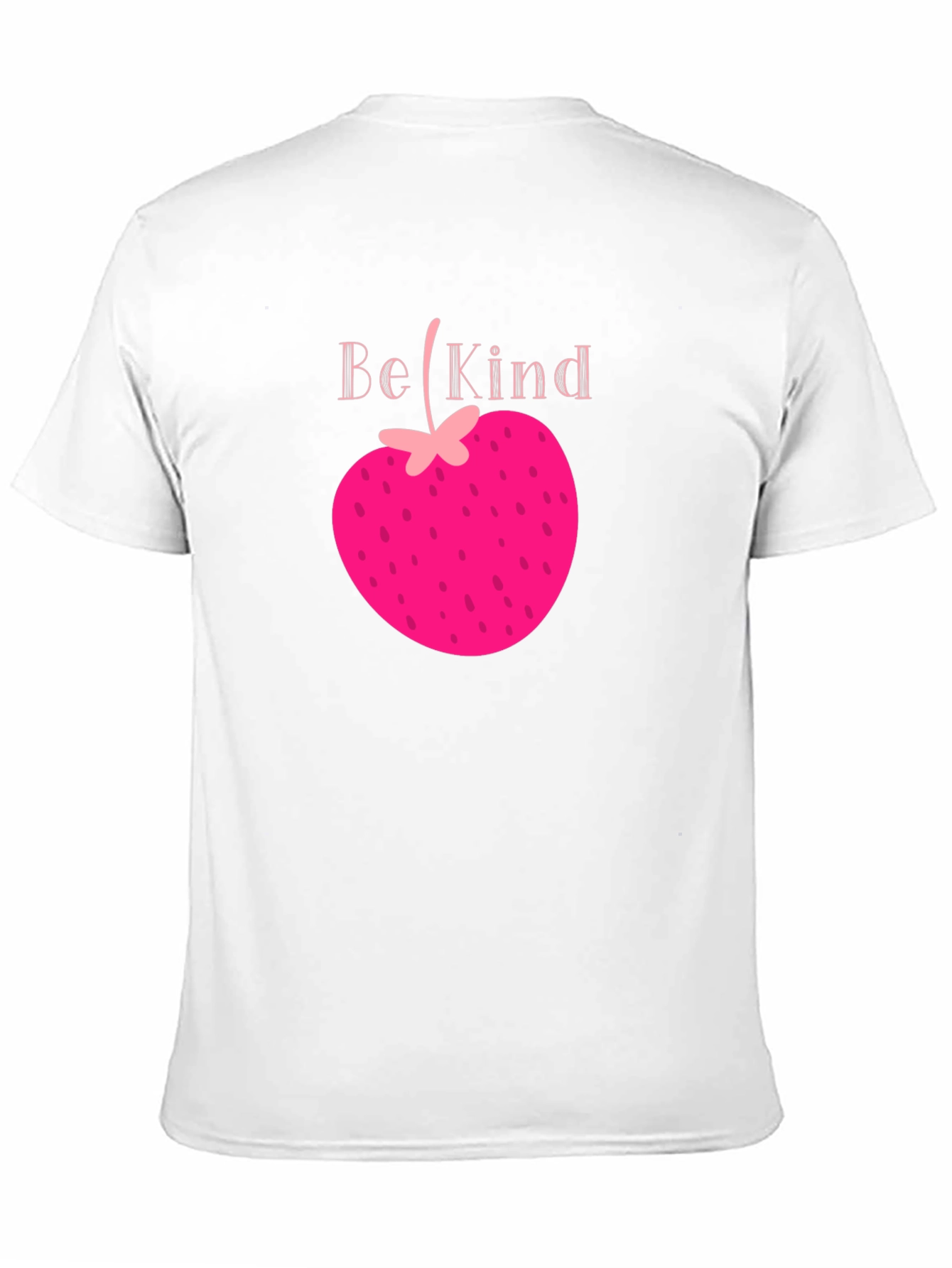 Be Kind Strawberry Heart Tee - Black Graphic T-Shirt