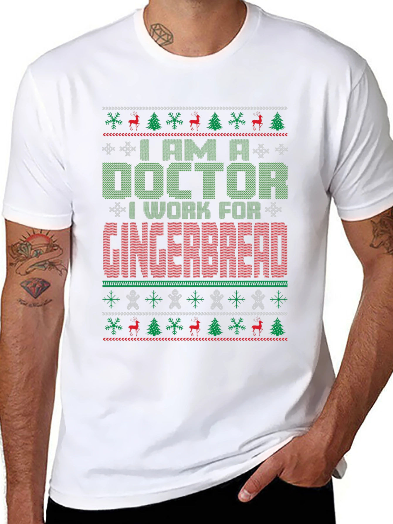 Doctor Gingerbread Ugly Christmas Sweater T-Shirt