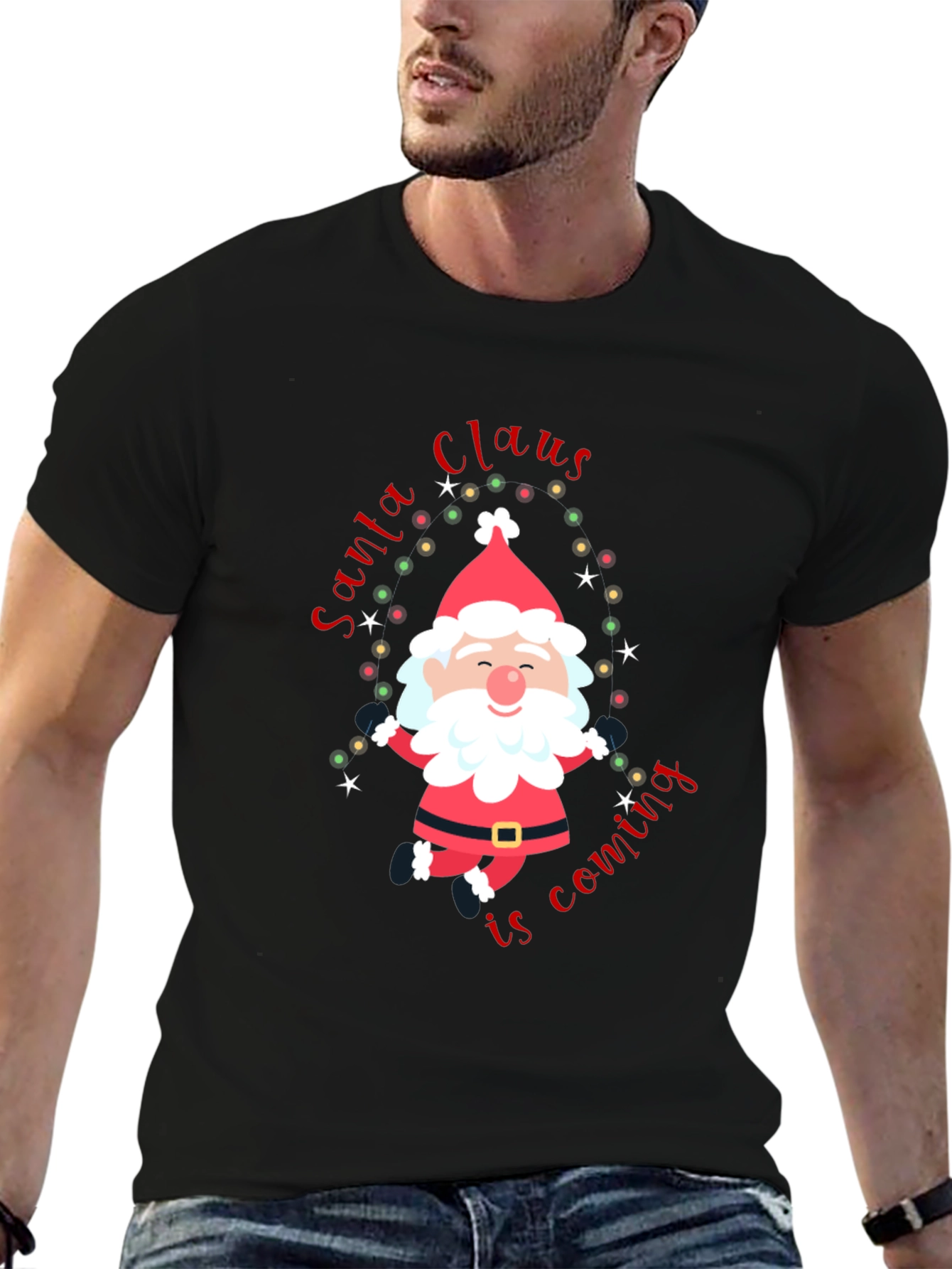 Festive Santa Claus Christmas T-Shirt