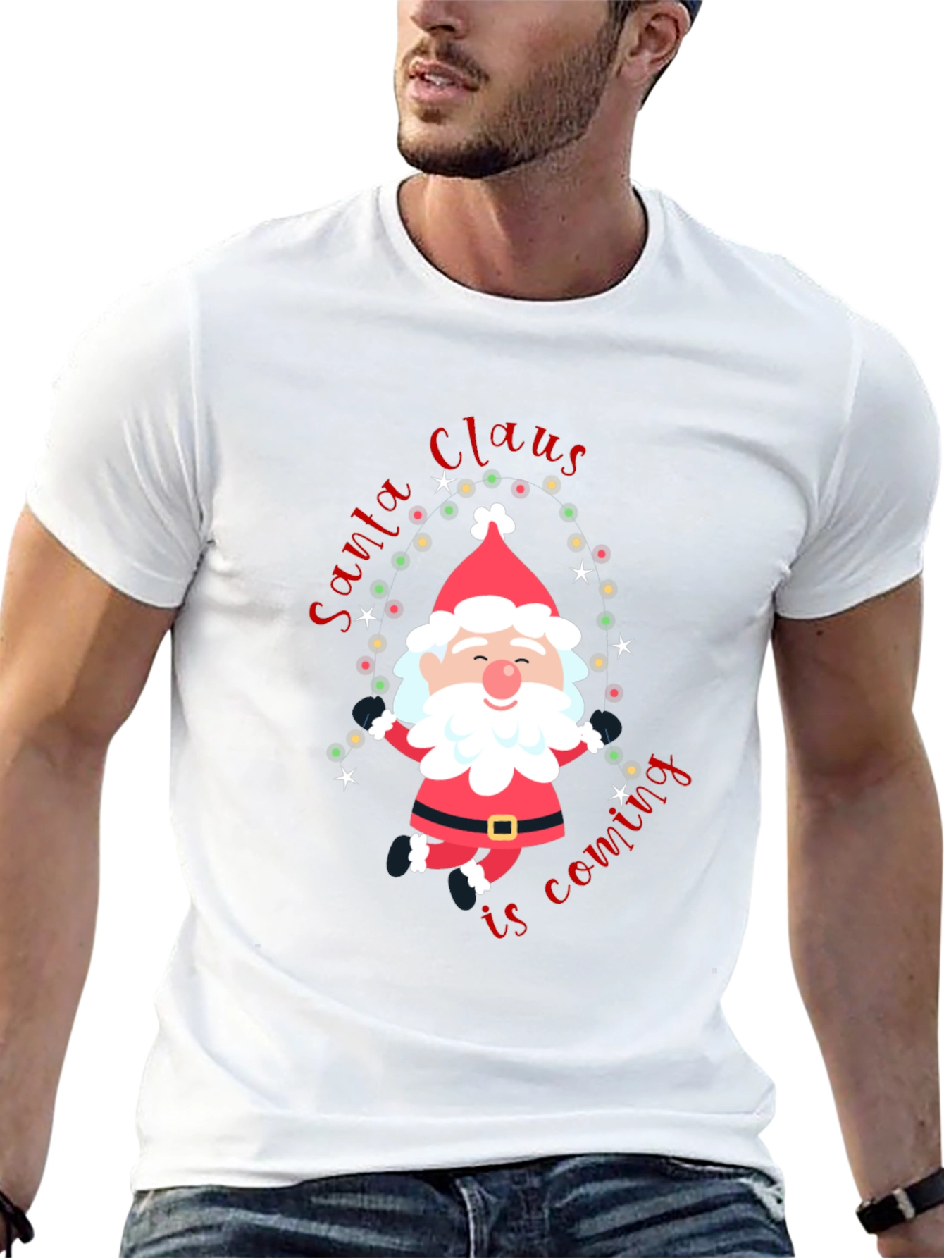 Festive Santa Claus Christmas T-Shirt