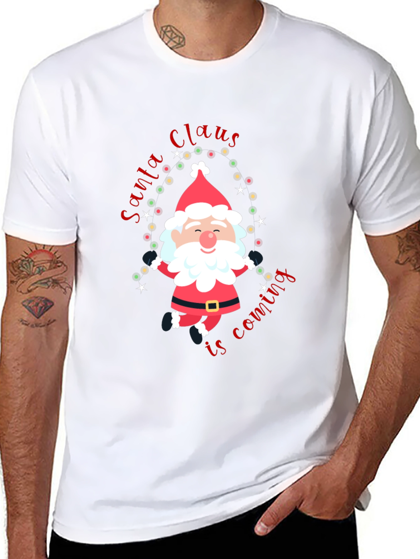 Festive Santa Claus Christmas T-Shirt
