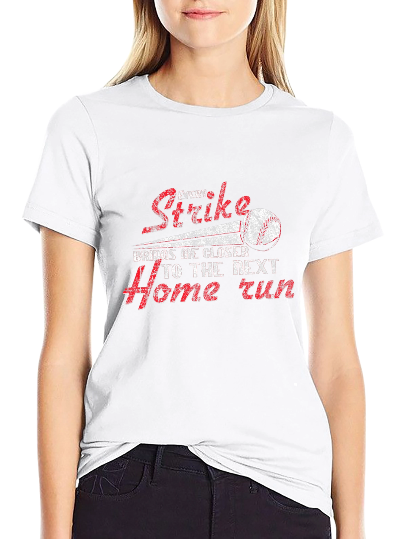 Baseball Strike Home Run Graphic T-Shirt