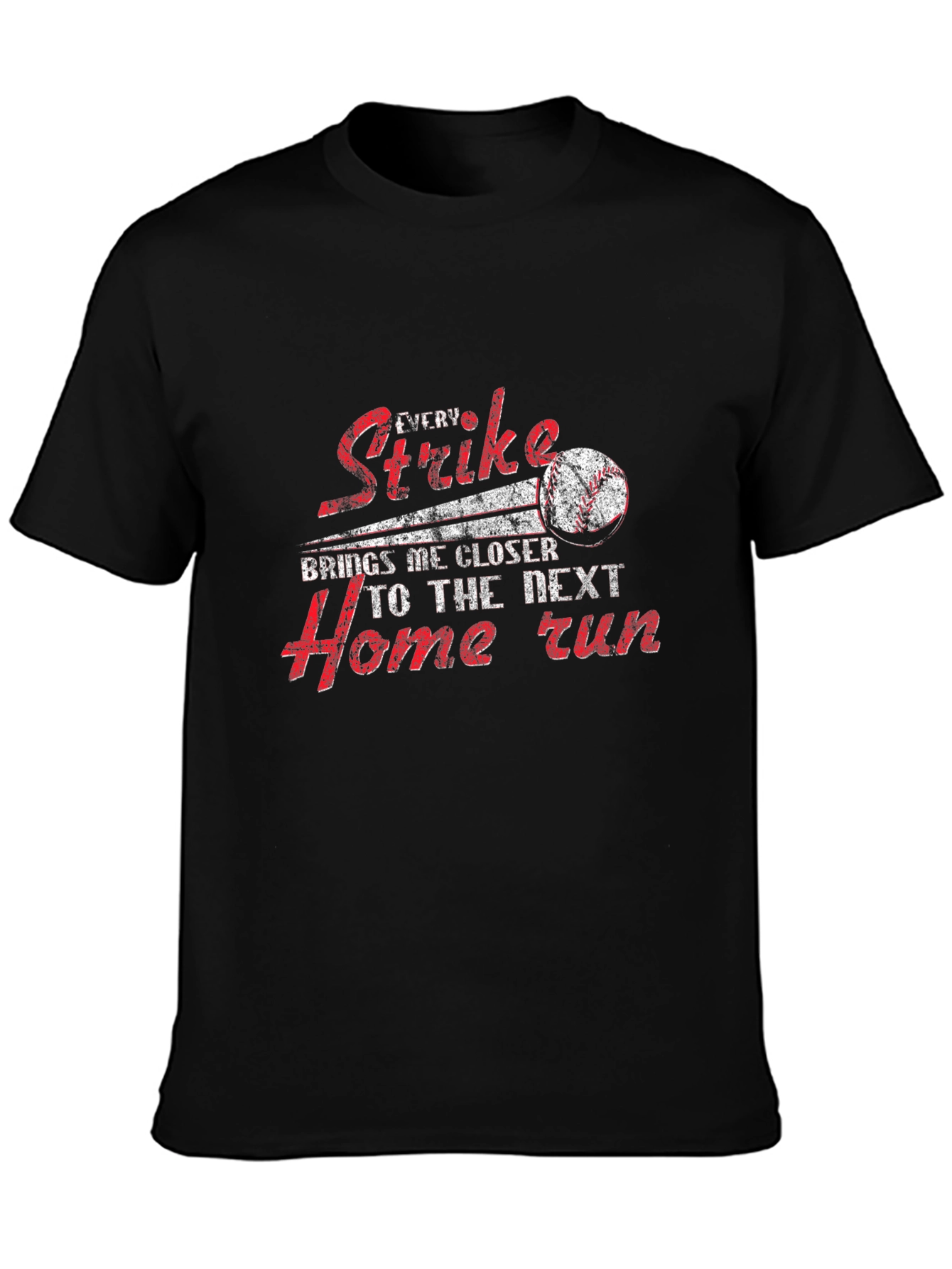 Baseball Strike Home Run Graphic T-Shirt
